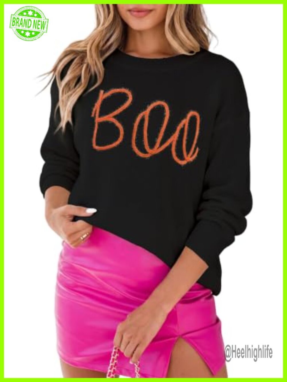 Women's Merry Christmas Sequin Letters Pullover Sweater Long Sleeve Crew Neck
